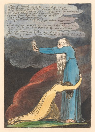 Europa. Een Profetie, Plaat 9, Sta op O Rintrah... (Bentley 11) door William Blake